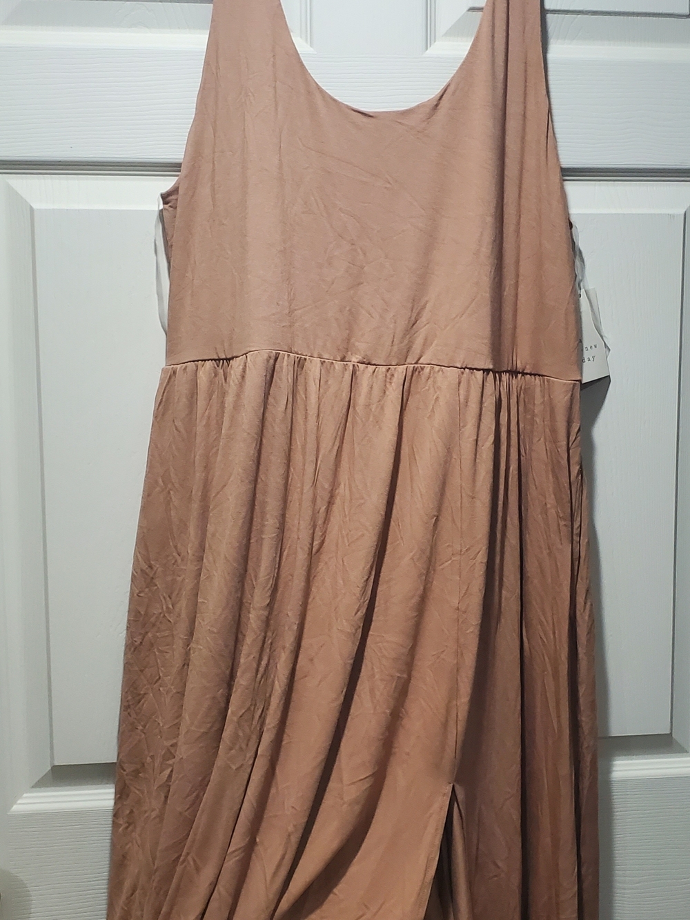 a new day Tiered Sleeveless Maxi Dress in Warm Rose Brown